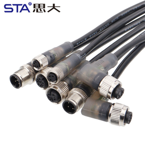 Водонепроницаемый прямой разъем M8 LED «папа-мама» Литой штекерный разъем 3, 4 контакта