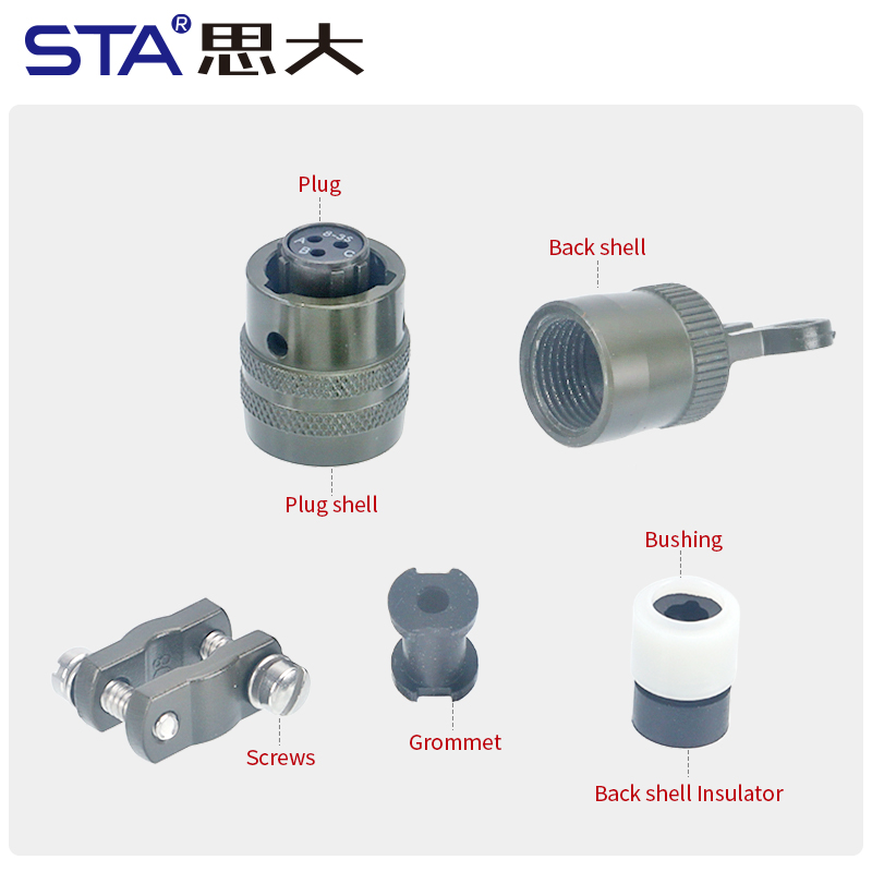 MIL-DTL-26482 8-контактный 3-вставный круглый разъем
