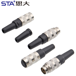 M16 металлический паяемый разъём с пластиковым хвостовиком