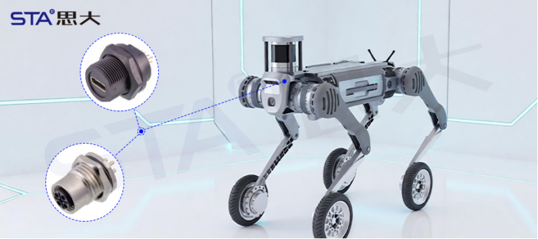 Водонепроницаемый разъем M12 для сервомотора колесно-ножного робота