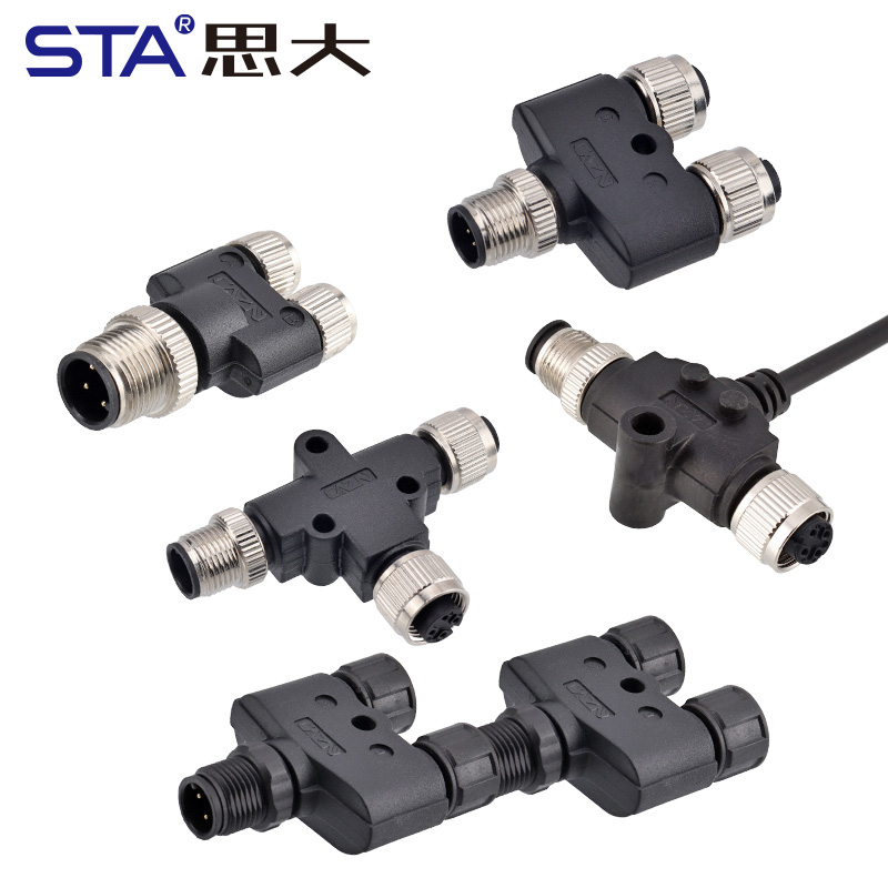 M12 Y/T Сплиттер Мужской–Женский 2 3 4 5 6 8 Контактов