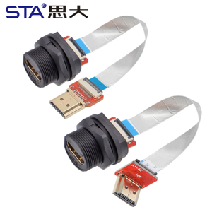 Водонепроницаемый HDMI-разъём с задним монтажом (Back Mount) – кабель FFC HDMI папа, IP67