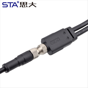 Водонепроницаемый экранированный/неэкранированный литой разъем M8 «папа-мама» 1 к 2, IP67