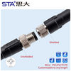 M8 4D Code IP67 Straight / Angled Overmolded Plug Connector