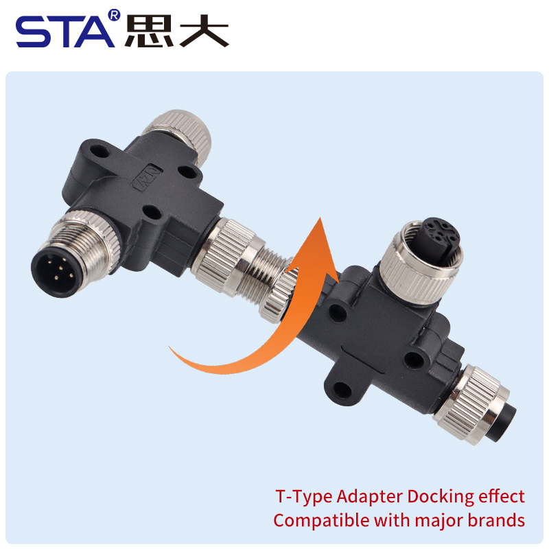 M12 Y/T Сплиттер Мужской–Женский 2 3 4 5 6 8 Контактов