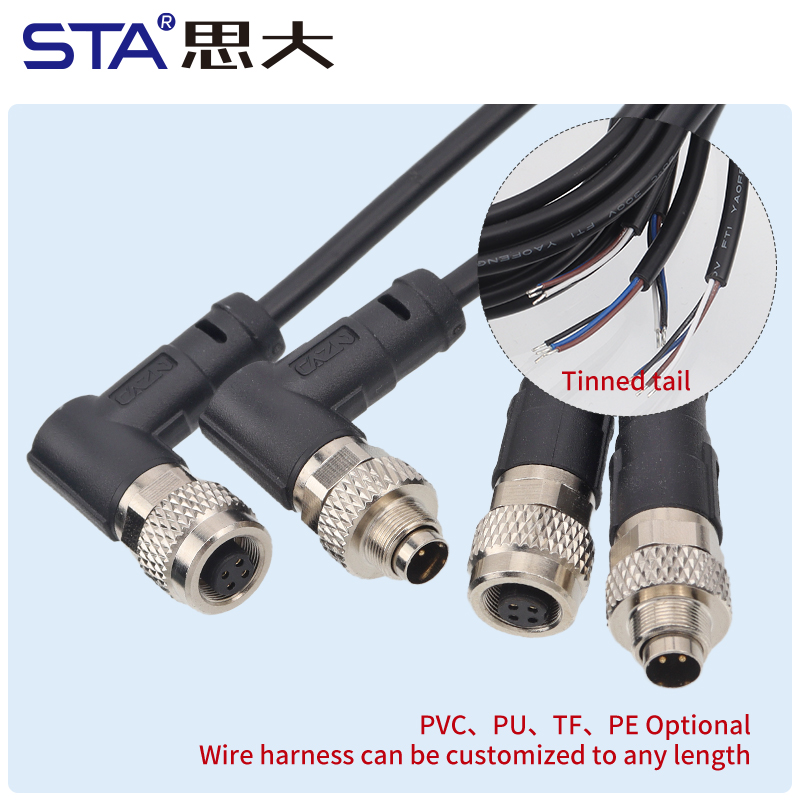 Разъёмы M9 литьевые, прямые и угловые, экранированные/неэкранированные с кабелем PVC/PUR