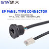 EP-RJ45 водонепроницаемый панельный разъём | IP67/IP68