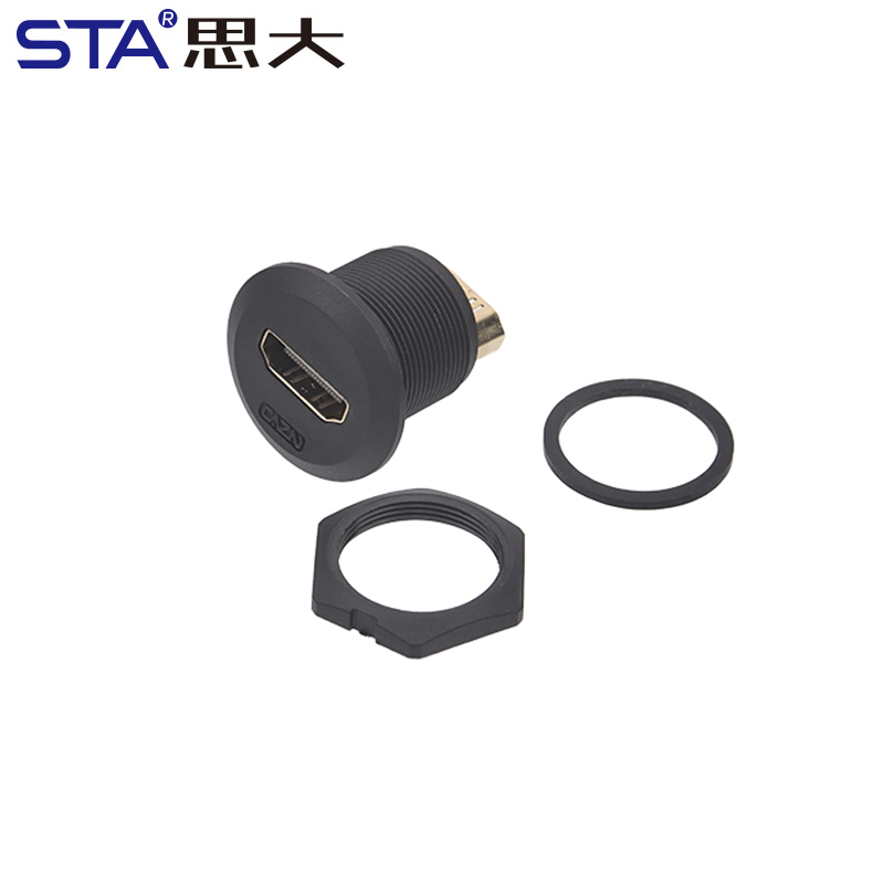 EP-HDMI резьбовая Передняя панель: двухсторонняя розетка «мама–мама»