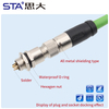 M8 4D Code IP67 Straight / Angled Overmolded Plug Connector
