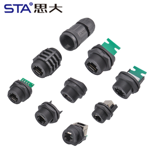 RJ45 IP67 Пластиковый Водонепроницаемый Резьбовой Разъём