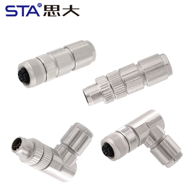 M12 Y-Code Металлический IP67 Разъём 6/8 Пин Прямой/Угловой