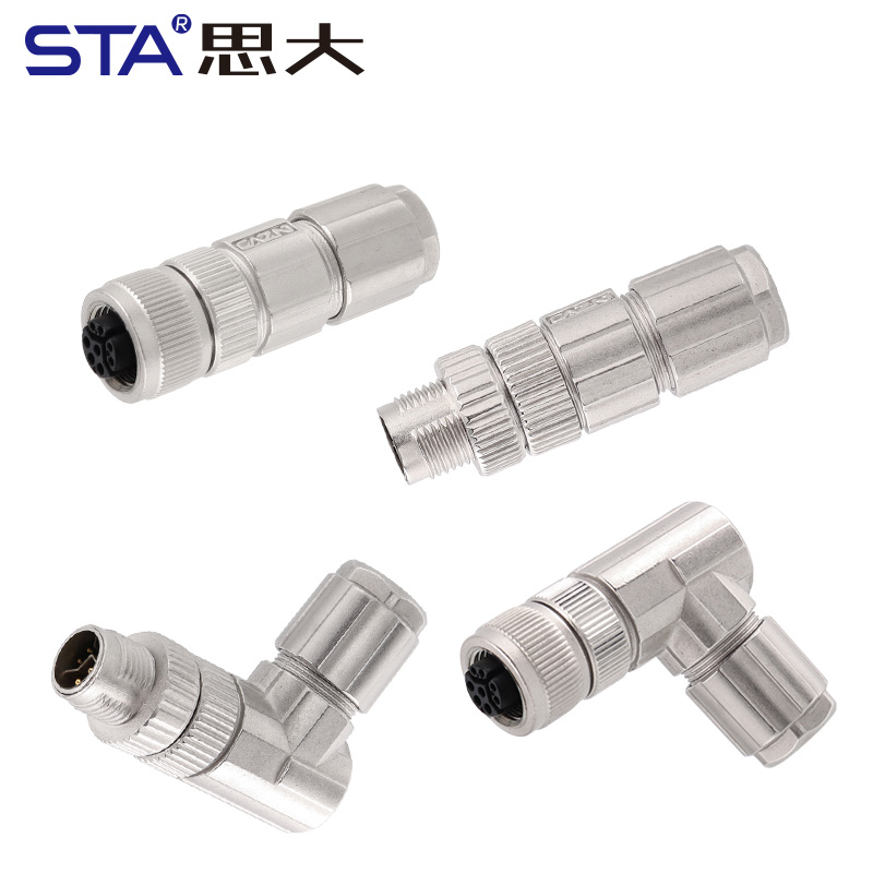 M12 Y-Code Металлический IP67 Разъём 6/8 Пин Прямой/Угловой