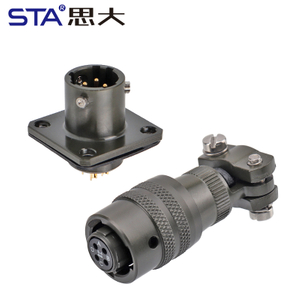 Круглый соединитель военного класса MIL-DTL-26482, типоразмер корпуса 8, 4 контакта.