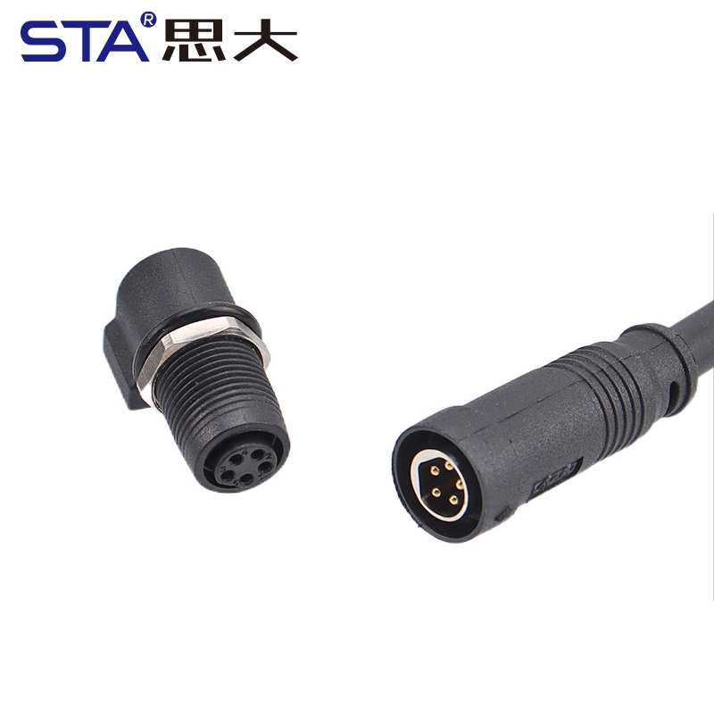 Водонепроницаемый пластиковый литой штекер M8 с быстроразъемным соединением, степень защиты IP67, 3, 4, 5 контактов