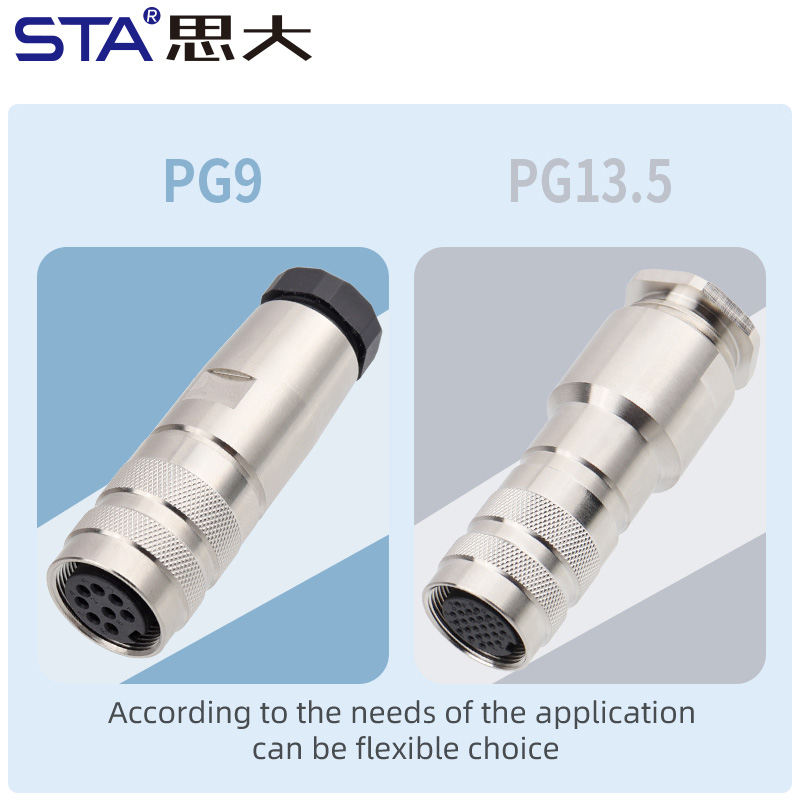 Металлический штекерный разъем M16 с пластиковой стопорной гайкой