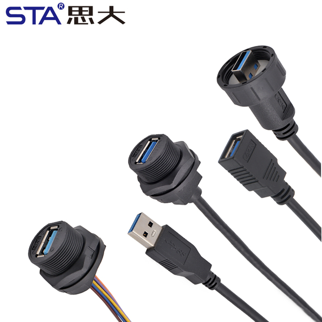Водонепроницаемый кабель USB 3.0 с разъемом с резьбой 13/16"