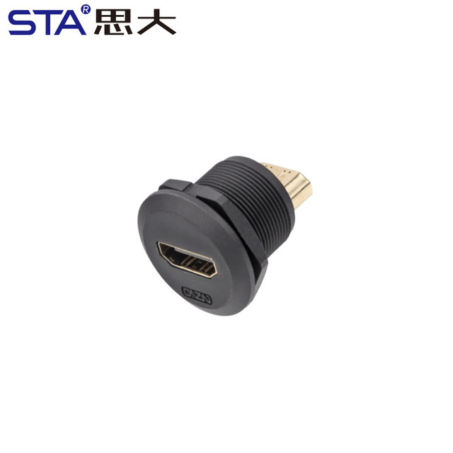 EP-HDMI резьбовая Передняя панель: двухсторонняя розетка «мама–мама»