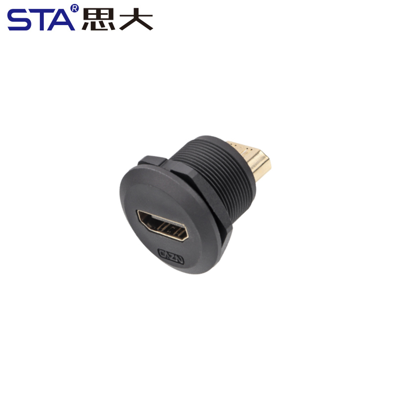 EP-HDMI резьбовая Передняя панель: двухсторонняя розетка «мама–мама»