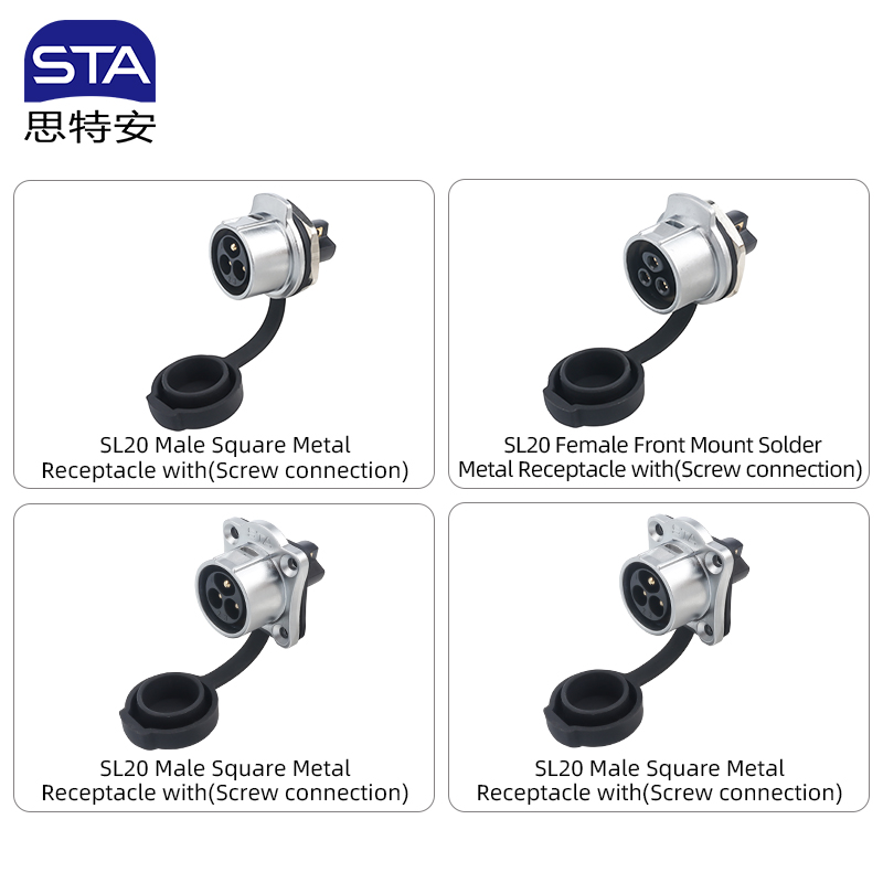 Водонепроницаемый разъем LP20 IP68 3 pin | Промышленный штекер