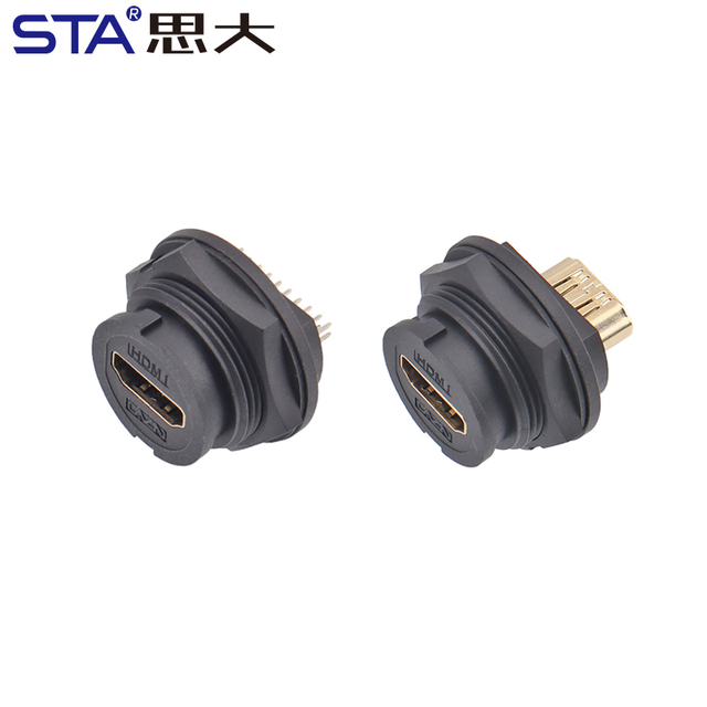 HDMI Женский Разъём для Заднего Монтажа (Байонет) | IP67