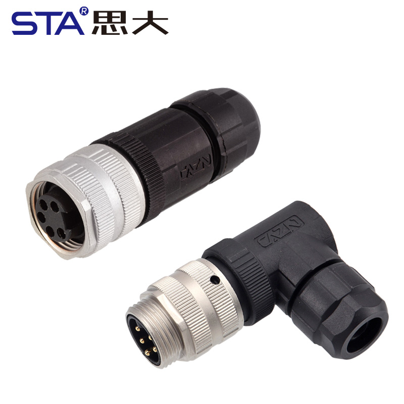 7/8 Пластиковый винтовой клеммный разъем, металлический прямой/угловой соединитель