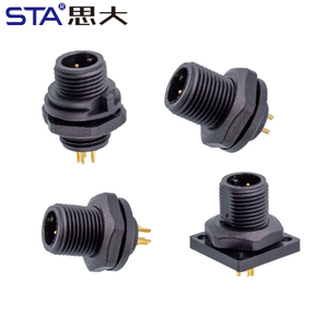 E7 7/16"-28UNS резьбовой панельный разъём Male под пайку/PCB гнездо IP67