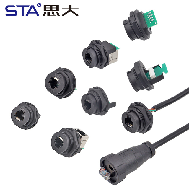RJ45 IP67 Пластиковый Водонепроницаемый Байонетный Разъём