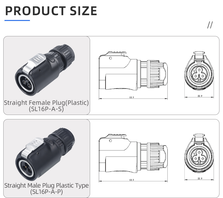 Разъем LP16 IP68: герметичный авиационный штекер 10 А