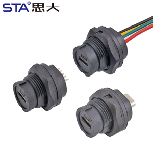 Герметичный разъем Micro USB IP67/IP68 с байонетным зажимом