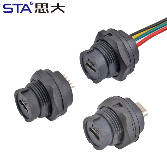 Герметичный разъем Micro USB IP67/IP68 с байонетным зажимом