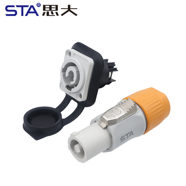 Разъем SNP Powercon: 3-контактный фиксируемый силовой штекер 20A 250V