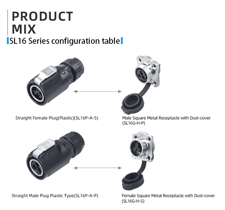 Разъем LP16 IP68: герметичный авиационный штекер 10 А