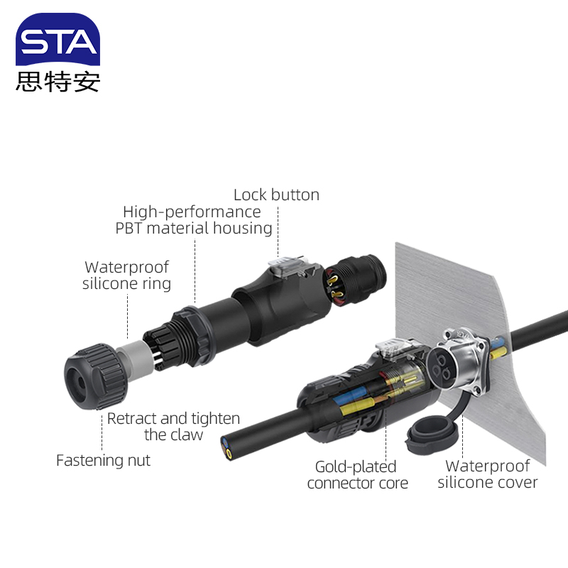 Герметичный разъем Type-C SL16 IP68 | Промышленный USB 3.1