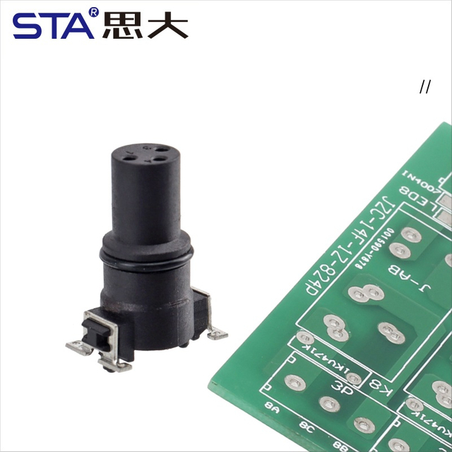 Разъем M8 SMD, с 3, 4, 5, 6, 8 контактов