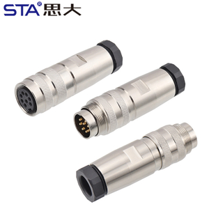 Металлический штекерный разъем M16 с пластиковой стопорной гайкой