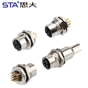 M12 X-код 8 контактов IP67 Металлическая Панельная Розетка