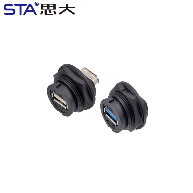 Водонепроницаемый USB-разъём 13/16″ с резьбой IP67/IP68