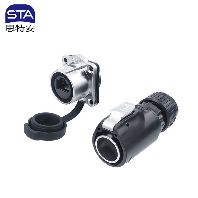 Разъем RJ45 LP24 IP68 | Водонепроницаемый Ethernet-штекер CAT6a